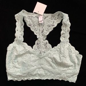 NWT Wishlist Dark Aqua Lace Razorback Bralette Small